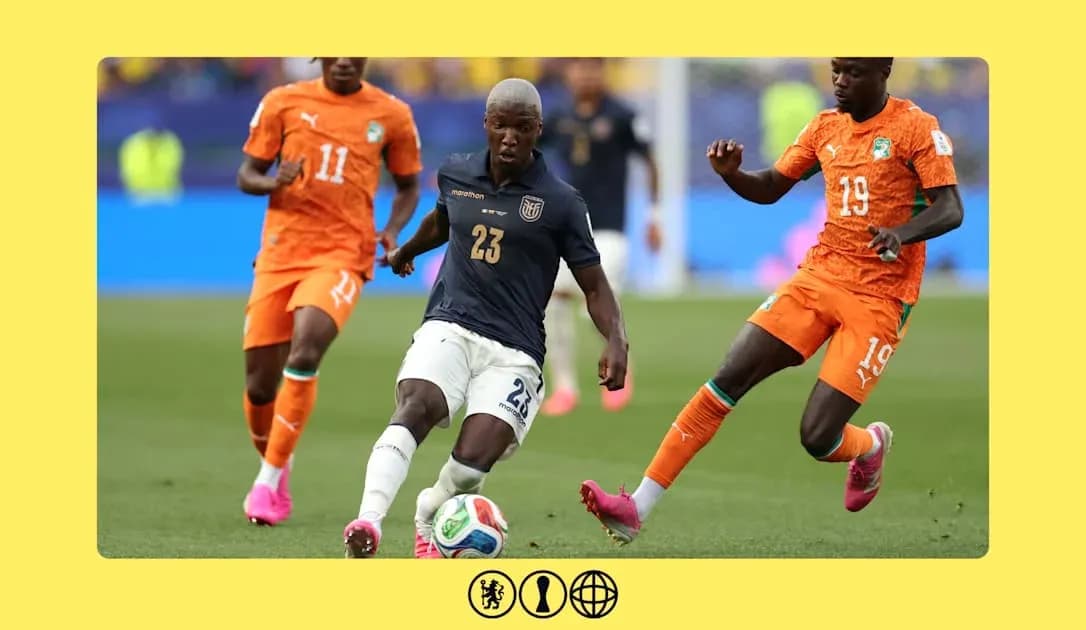 Player 23 dribbling the ball against two defenders