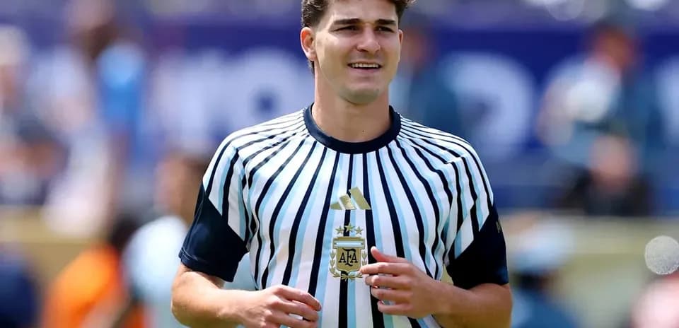 Player wearing Argentina jersey on the field