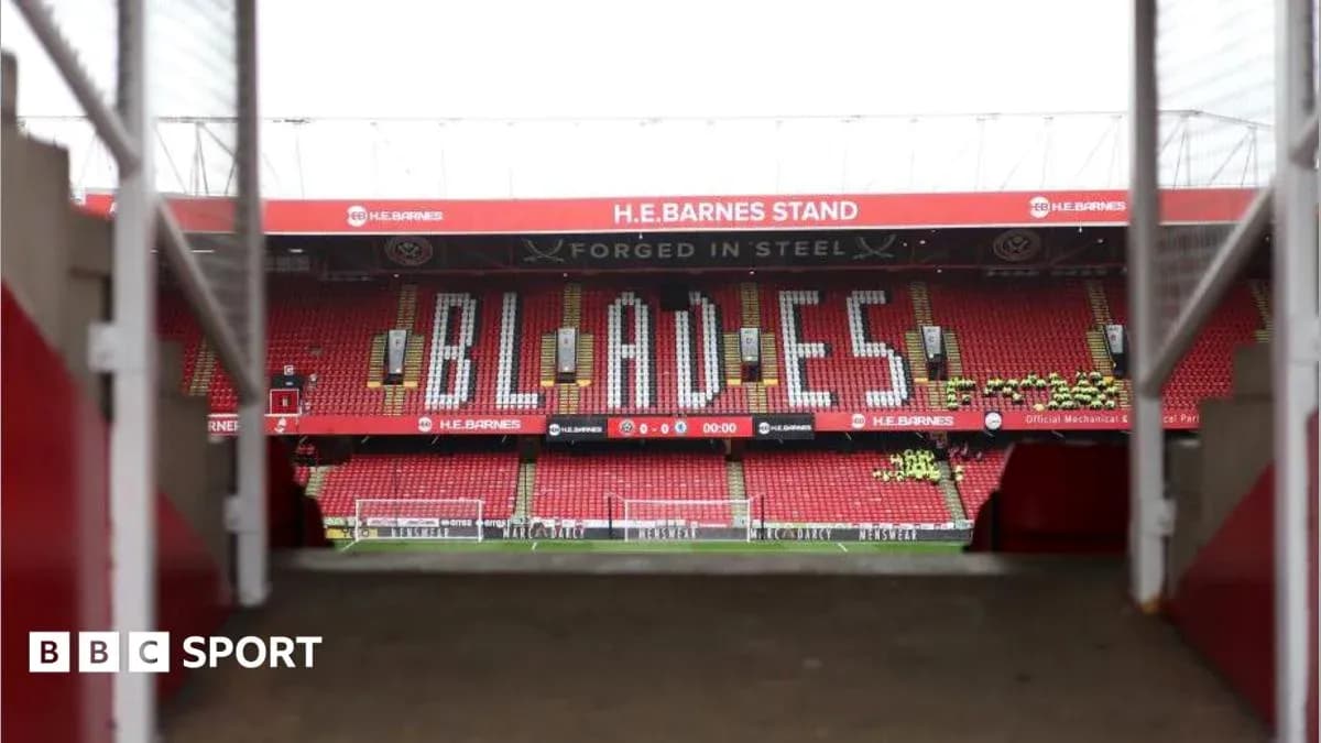 Stadium view with 'BLADES' displayed on seats