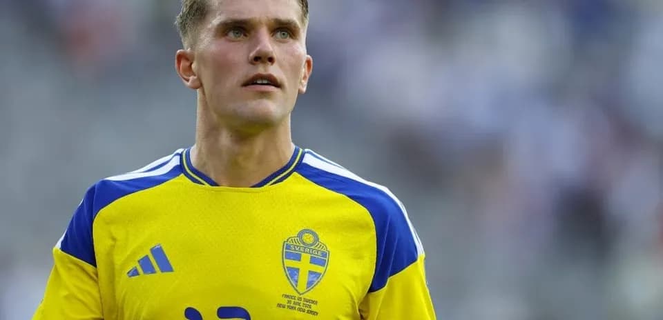 Player wearing Sweden jersey during a match