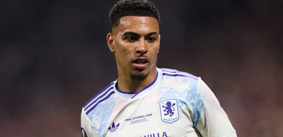 Player wearing Aston Villa jersey during match