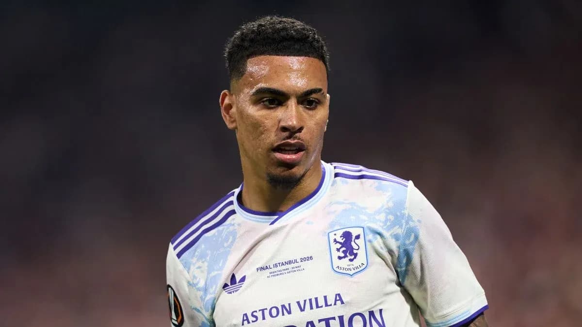 Player wearing Aston Villa jersey during match