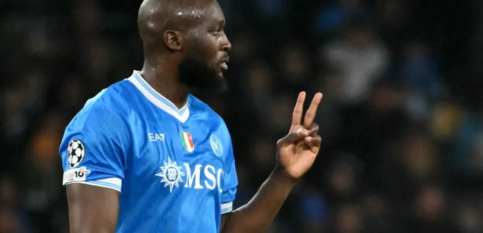 Player celebrating during a match for Napoli