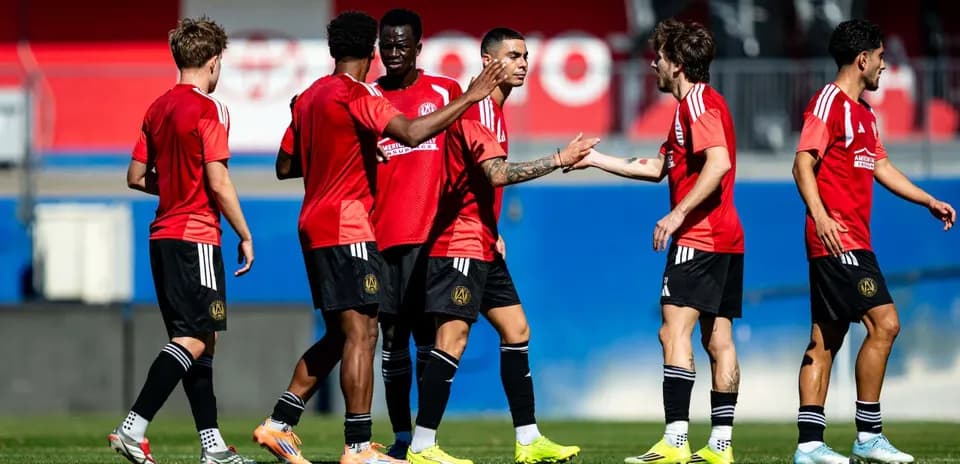 Atlanta United FC players celebrating together