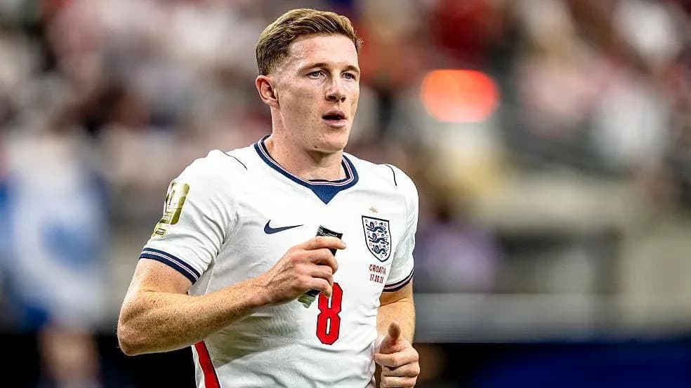 Player wearing England jersey during a match
