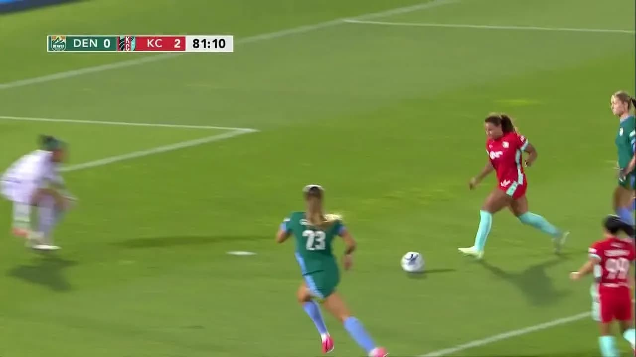 Player dribbling the ball during NWSL match