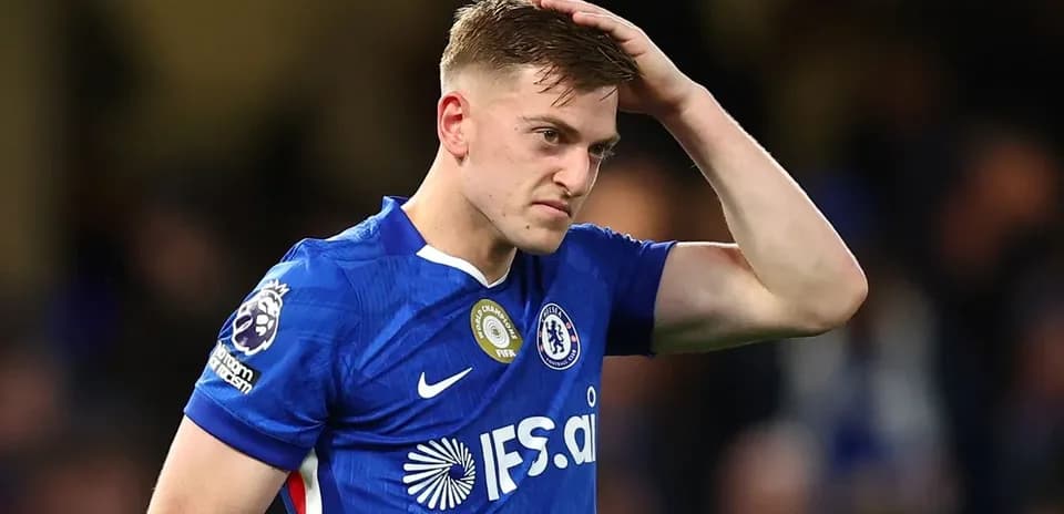 Chelsea player showing frustration during a match