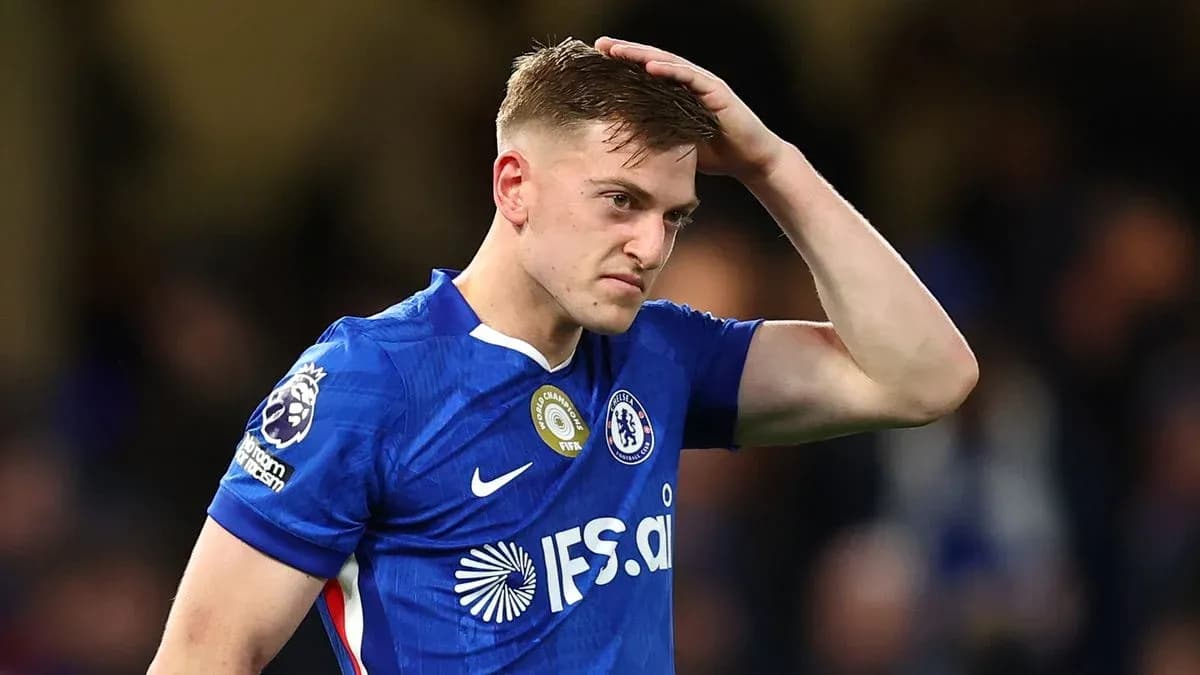 Chelsea player showing frustration during a match