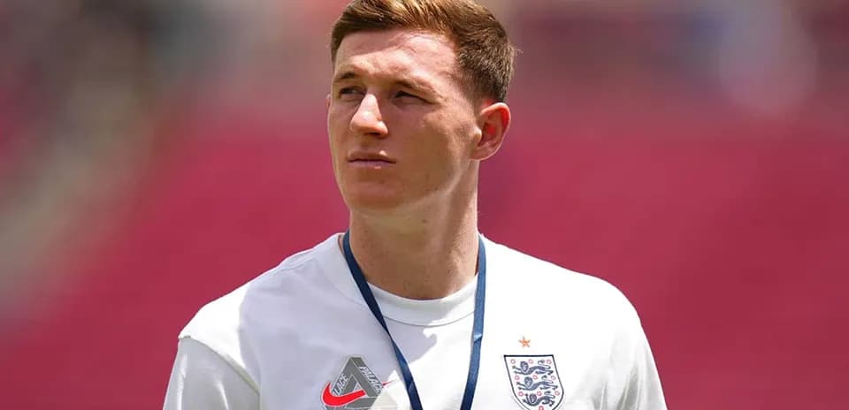 Player wearing England training kit on field