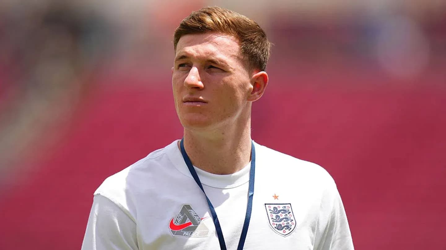 Player wearing England training kit on field