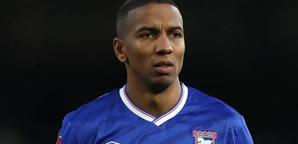 Player in Ipswich Town kit during match
