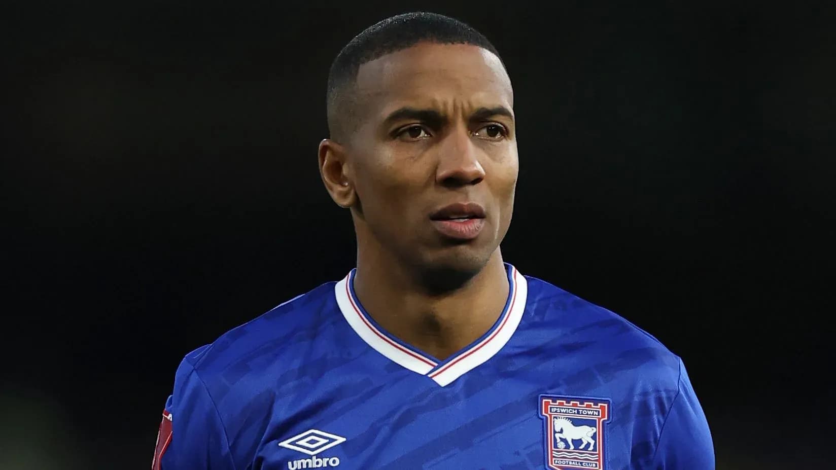 Player in Ipswich Town kit during match