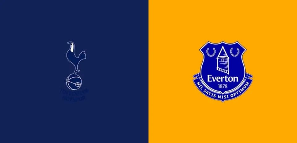 Logos of Tottenham Hotspur and Everton