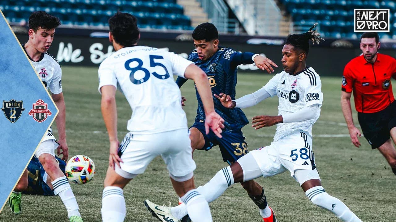 Players competing during Toronto II vs Philadelphia Union II