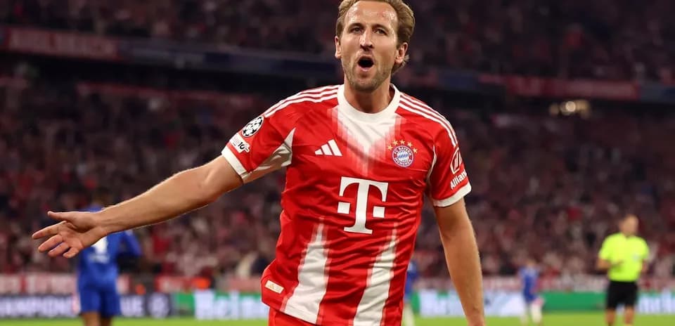 Player celebrating a goal during Champions League match