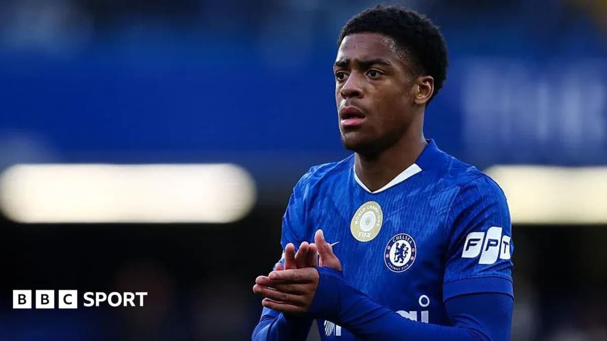 Player in blue Chelsea kit during match