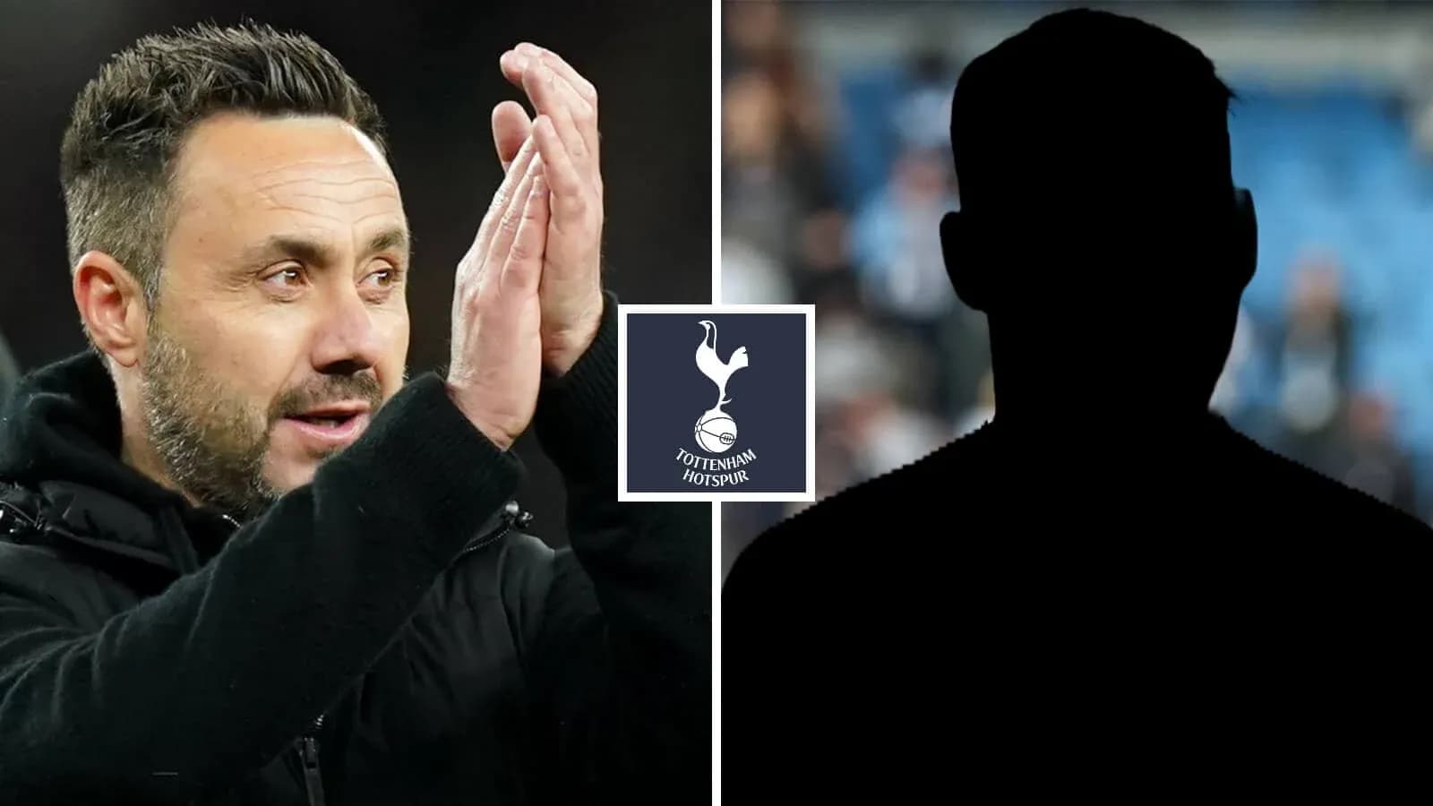 Manager applauding with Tottenham Hotspur logo displayed