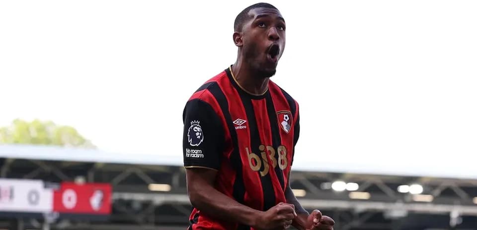 Bournemouth player celebrating a goal during match