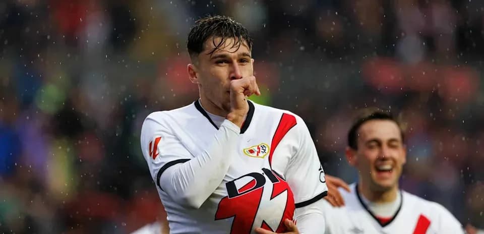 Player celebrating with a goal celebration gesture