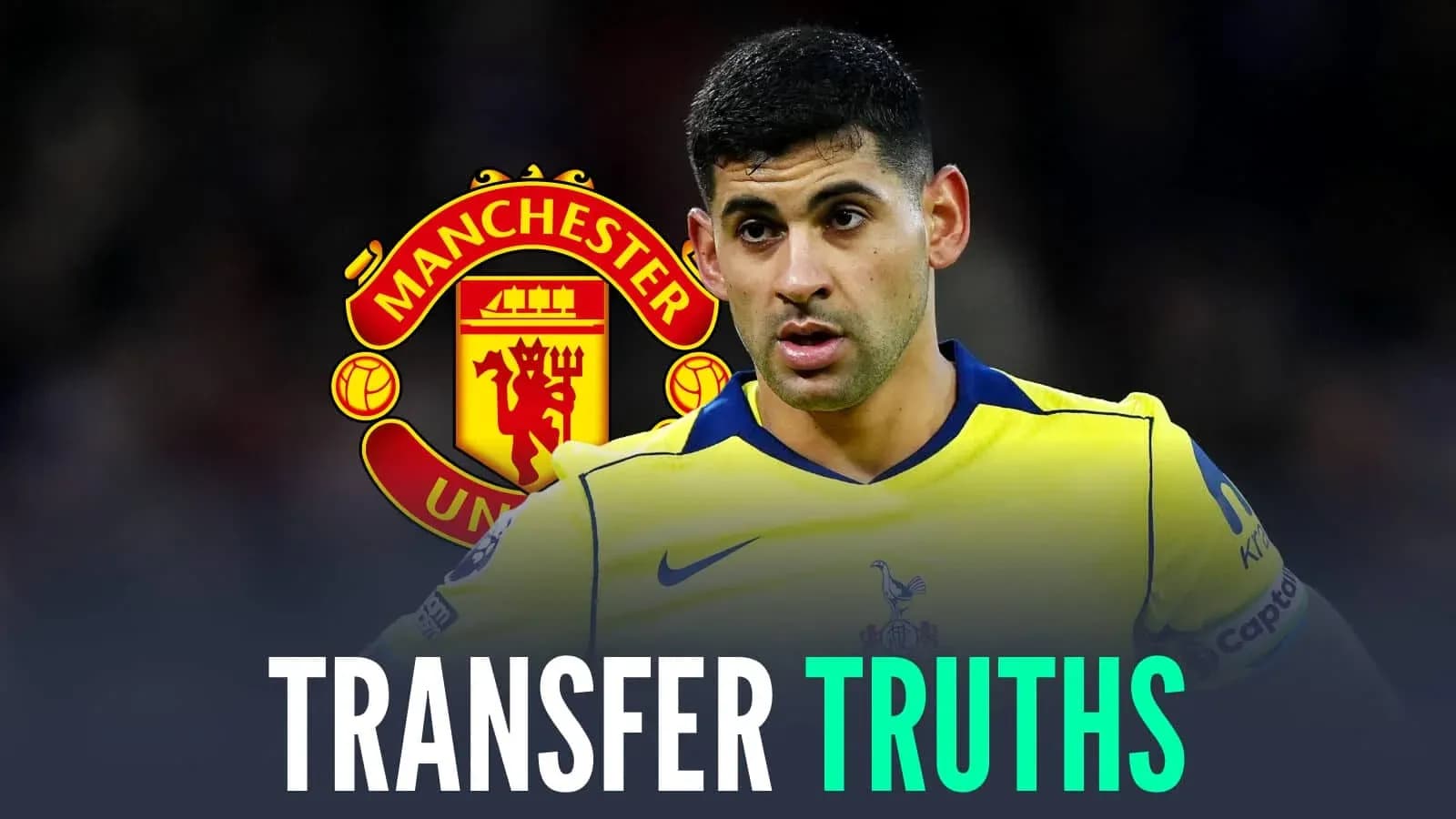 Football player with Manchester United logo background