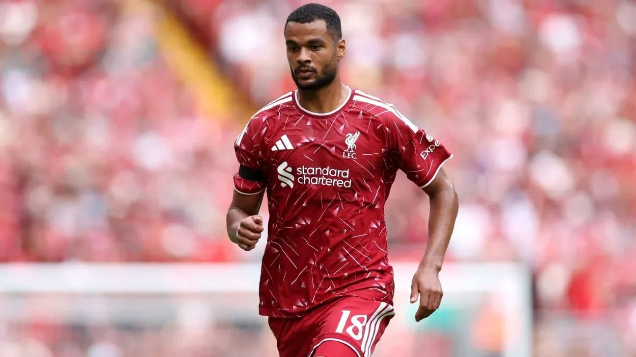 Player wearing Liverpool kit during match at Anfield