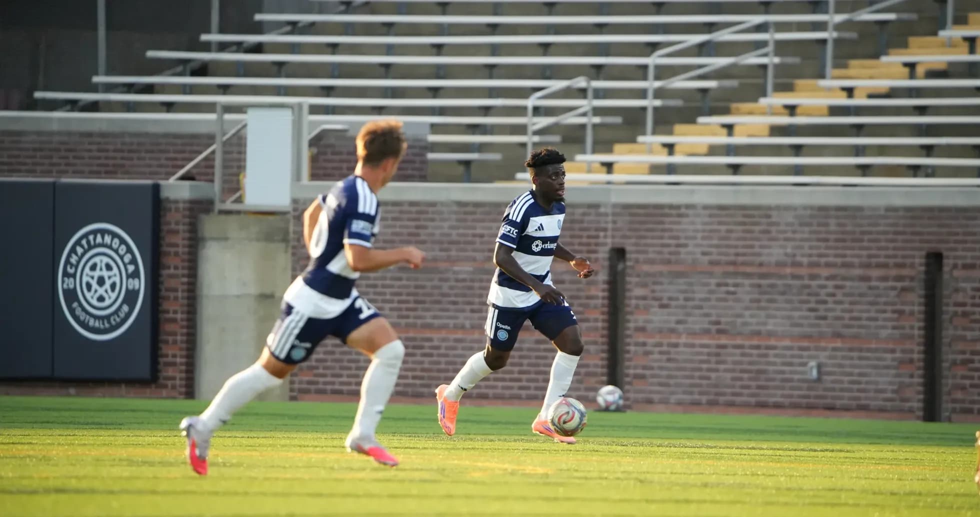 Players competing during Chattanooga football match