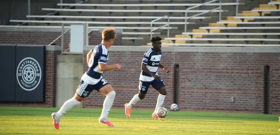 Players competing during Chattanooga football match