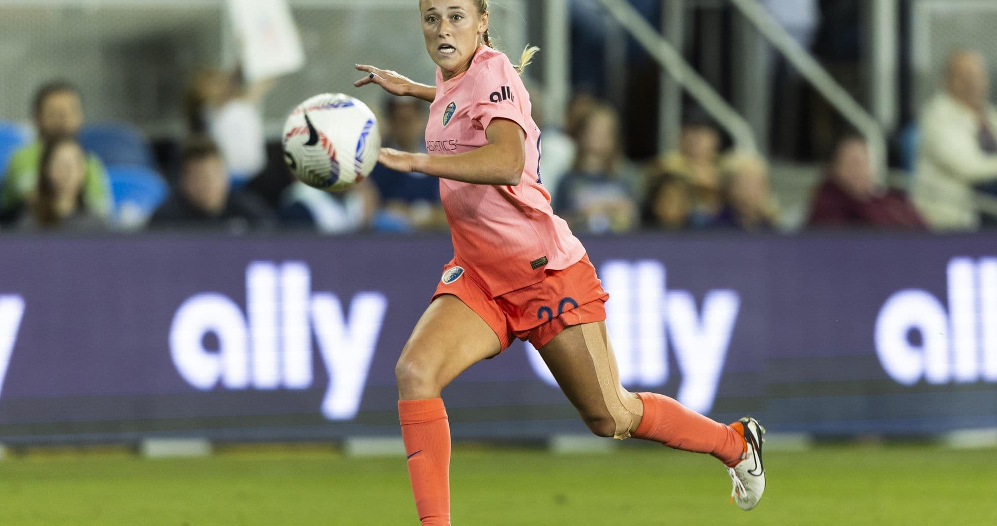 Player in action during NWSL match