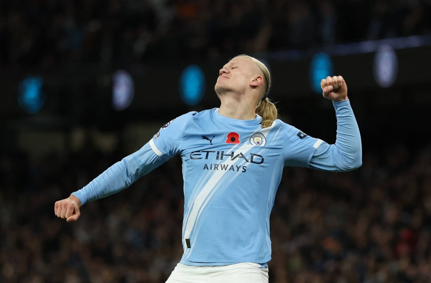 Erling Haaland celebrating during a match