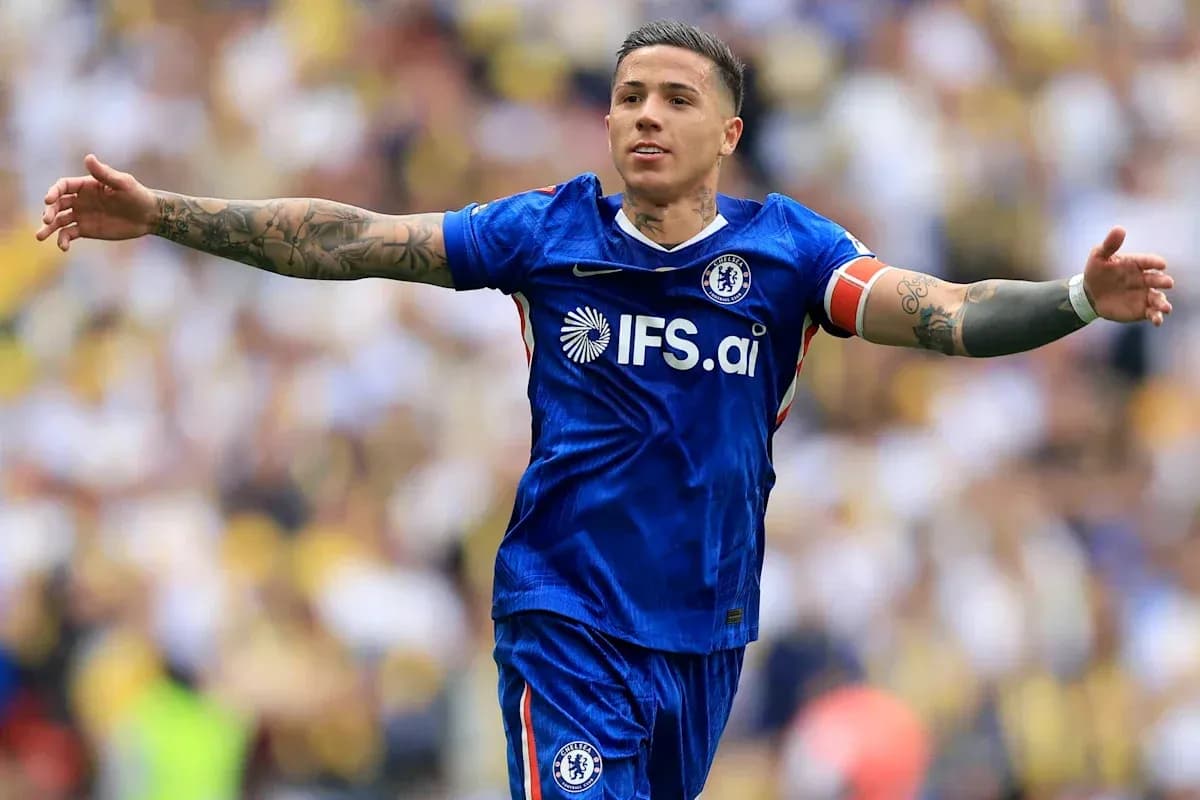 Player celebrating during a match in blue kit