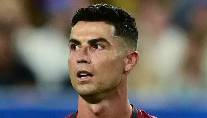 Cristiano Ronaldo during a match, looking focused
