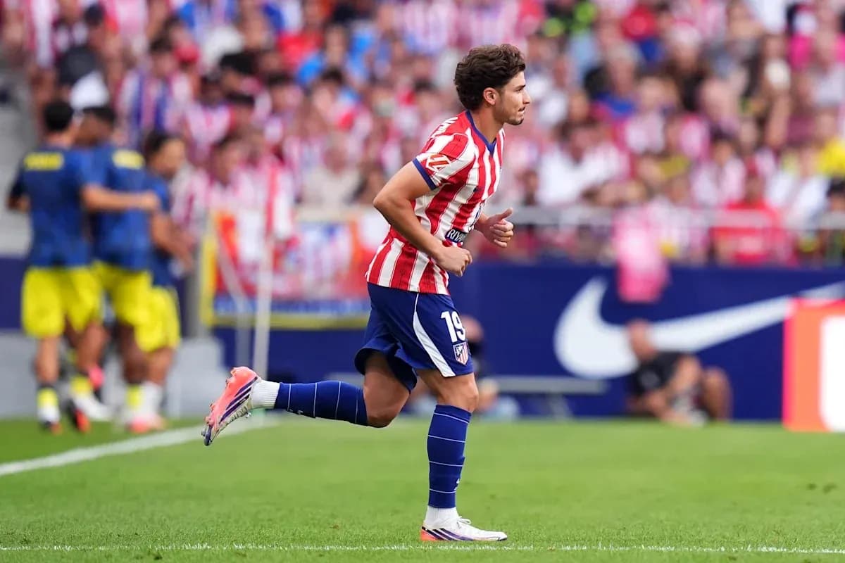 Player running during match at stadium