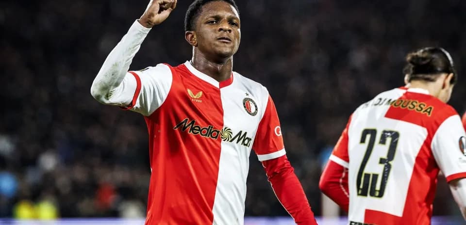 Feyenoord player celebrating during a match