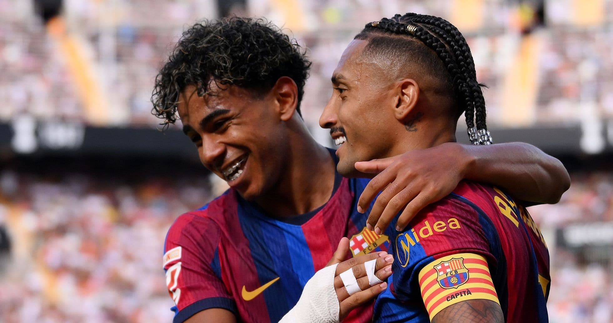 Lamine Yamal's Brace and Raphinha Matching Messi Propel Barcelona to 5-0 Win Over Valencia