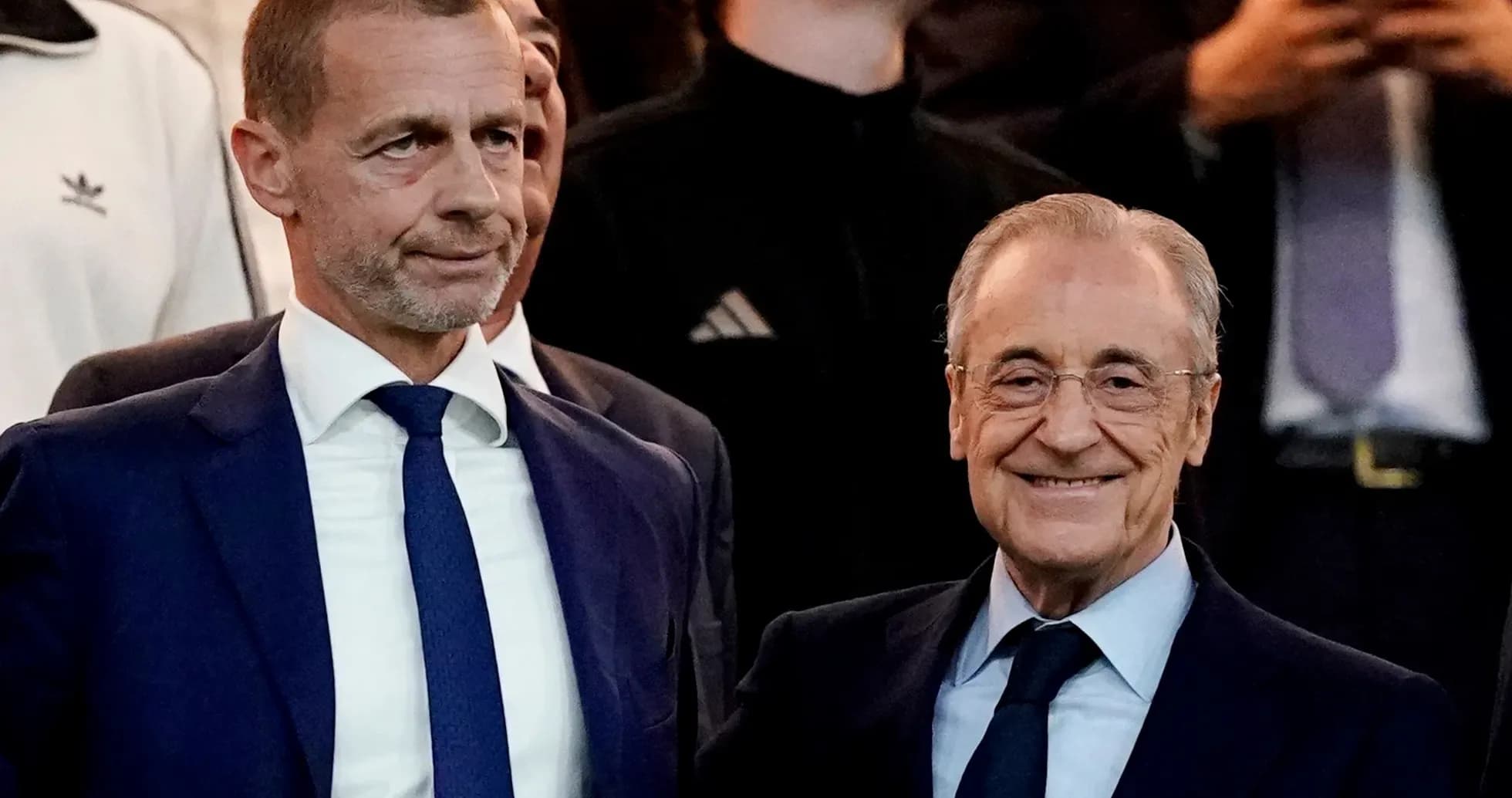 Aleksander Čeferin and Florentino Pérez at event Aleksander Čeferin and Florentino Pérez at event