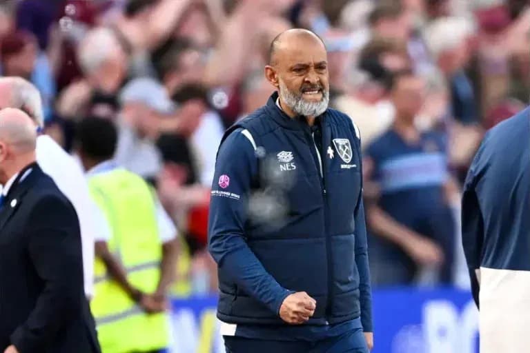 Manager celebrating during a match with fans Manager celebrating during a match with fans