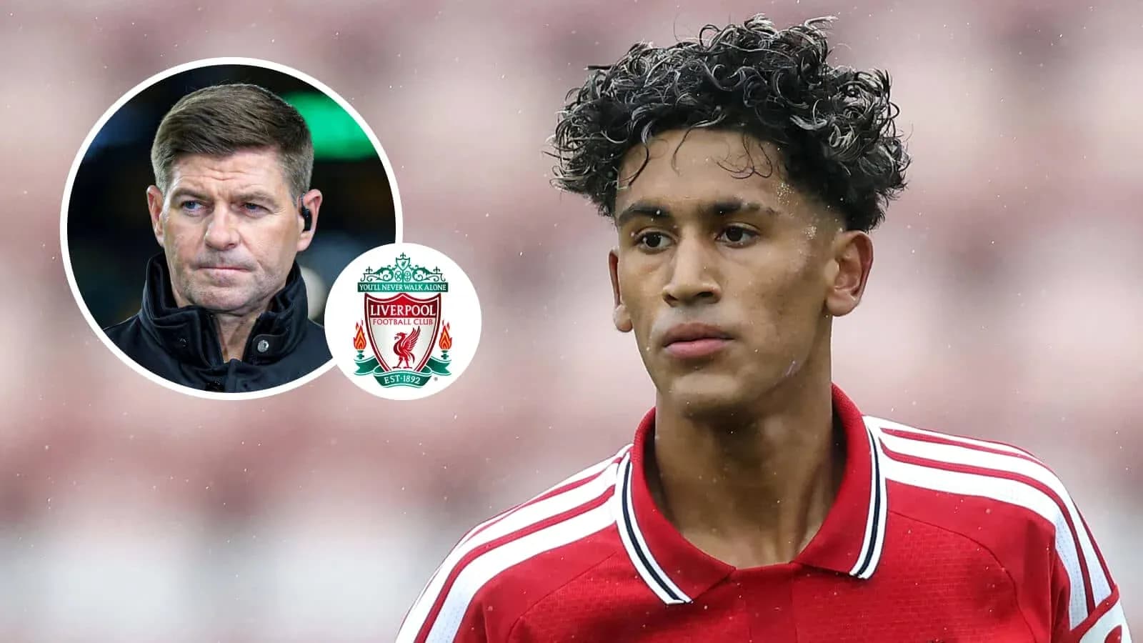 Young player in Liverpool kit during match preparation Young player in Liverpool kit during match preparation