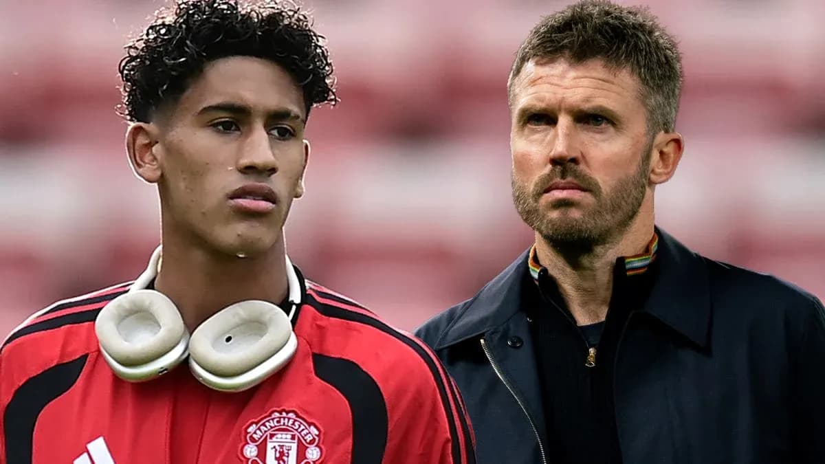 Manchester United player and coach during training session Manchester United player and coach during training session