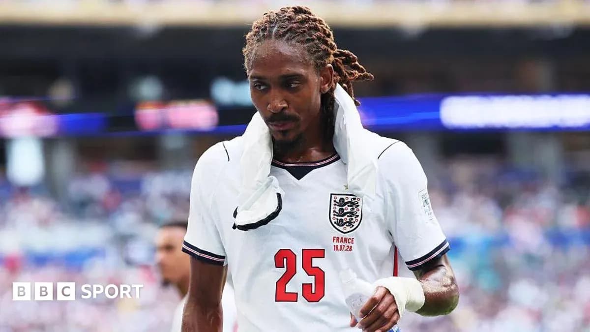 Player wearing England jersey during match Player wearing England jersey during match
