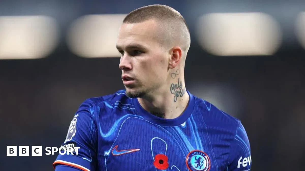 Chelsea player in blue kit during match Chelsea player in blue kit during match