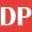 Red background with white letters D and P Red background with white letters D and P