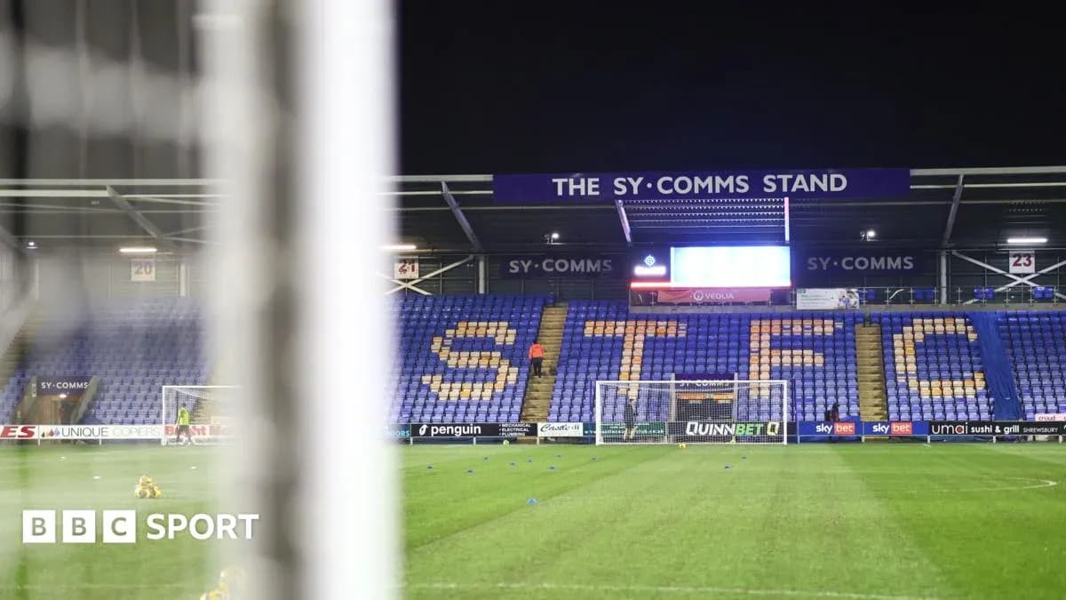 View of SY-Comms Stand at football stadium View of SY-Comms Stand at football stadium