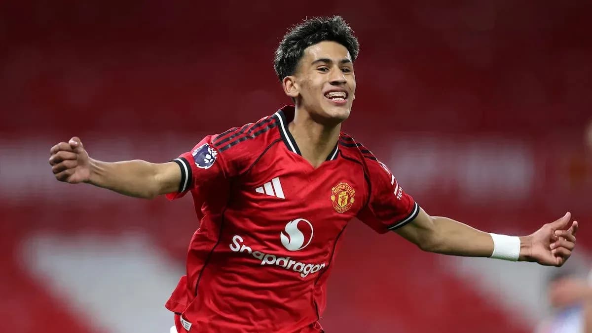 Player celebrating after scoring for Manchester United Player celebrating after scoring for Manchester United