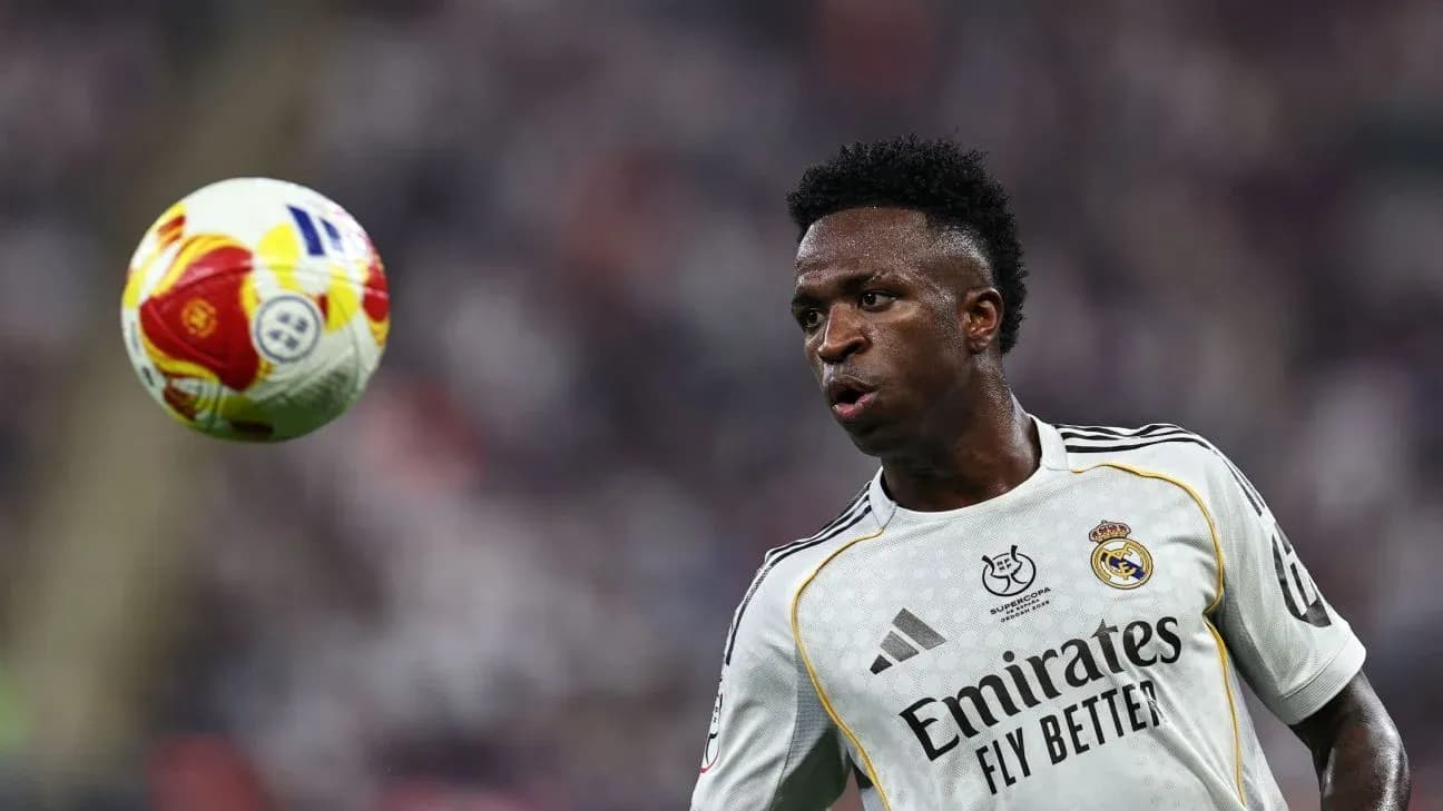Vinícius Júnior in action during a match Vinícius Júnior in action during a match