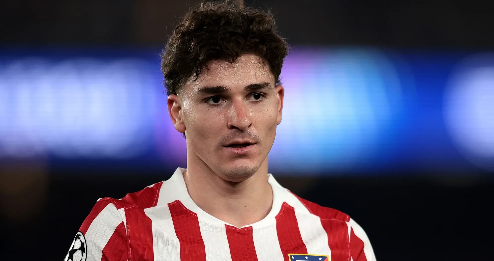 Player in Atlético Madrid kit during match Player in Atlético Madrid kit during match