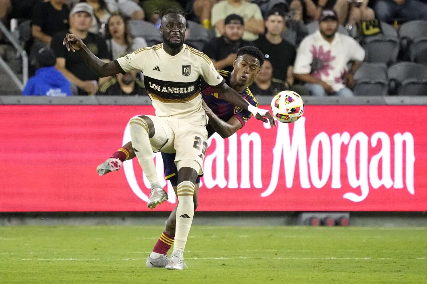 Los Angeles FC player challenges Real Salt Lake opponent Los Angeles FC player challenges Real Salt Lake opponent