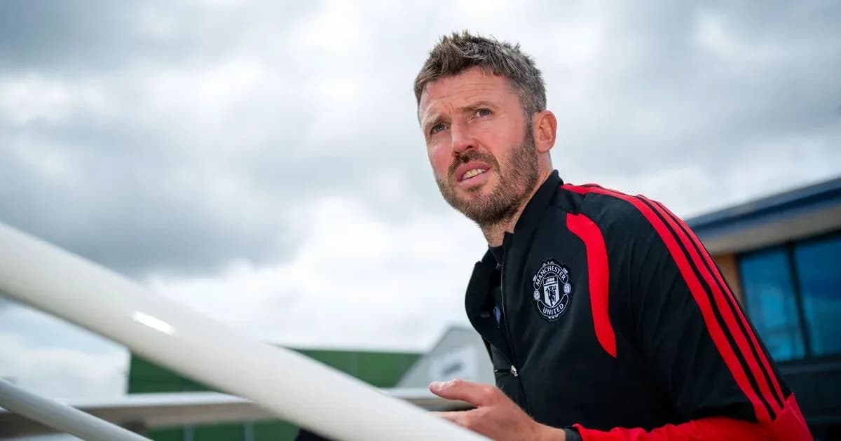 Manchester United coach on training ground steps Manchester United coach on training ground steps