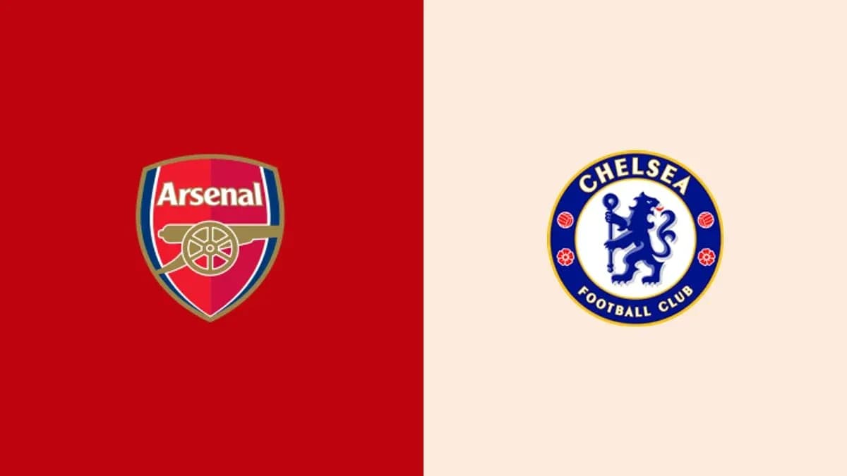 Arsenal and Chelsea club logos side by side Arsenal and Chelsea club logos side by side