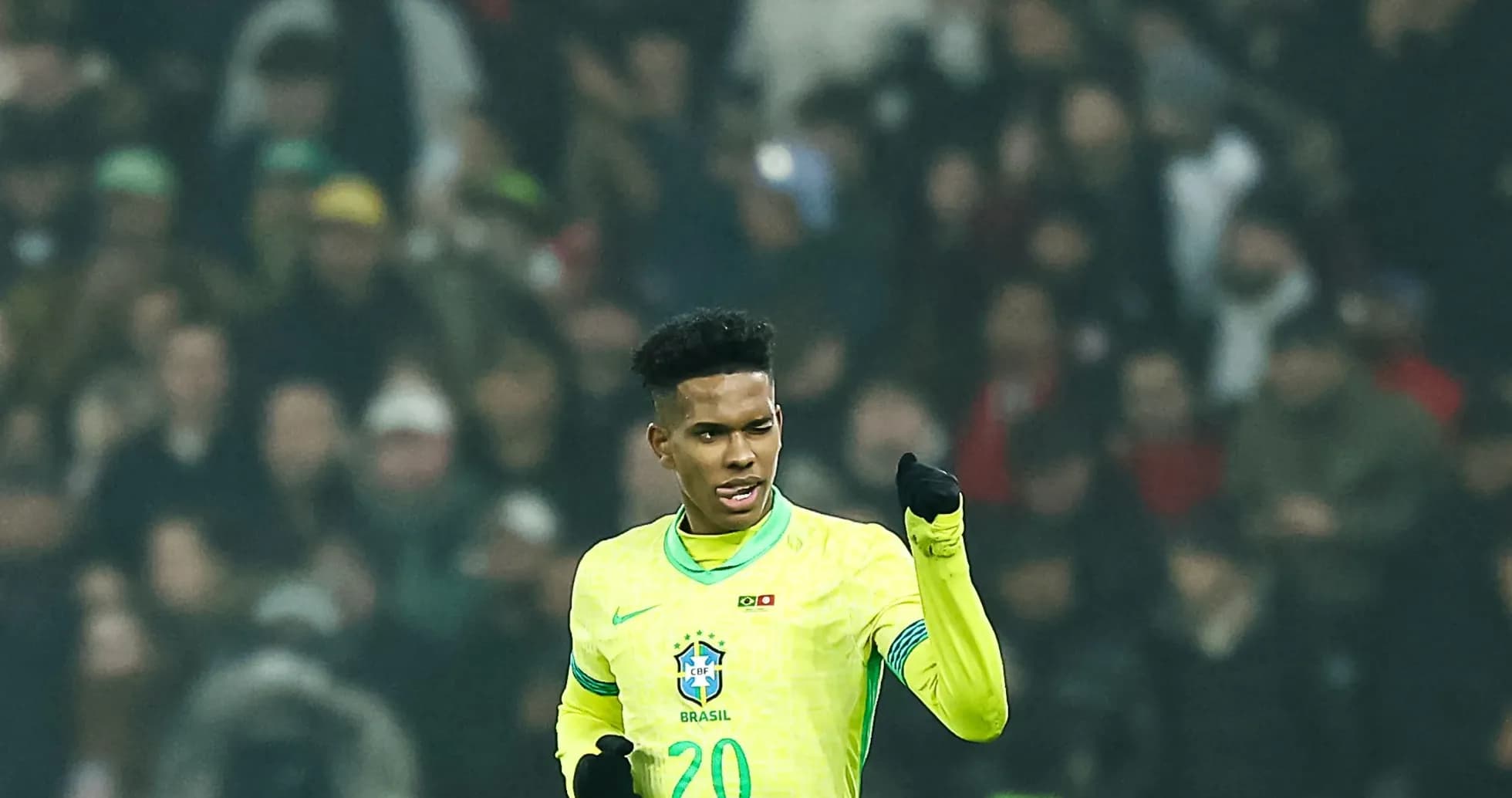 Brazilian player celebrating during international match Brazilian player celebrating during international match
