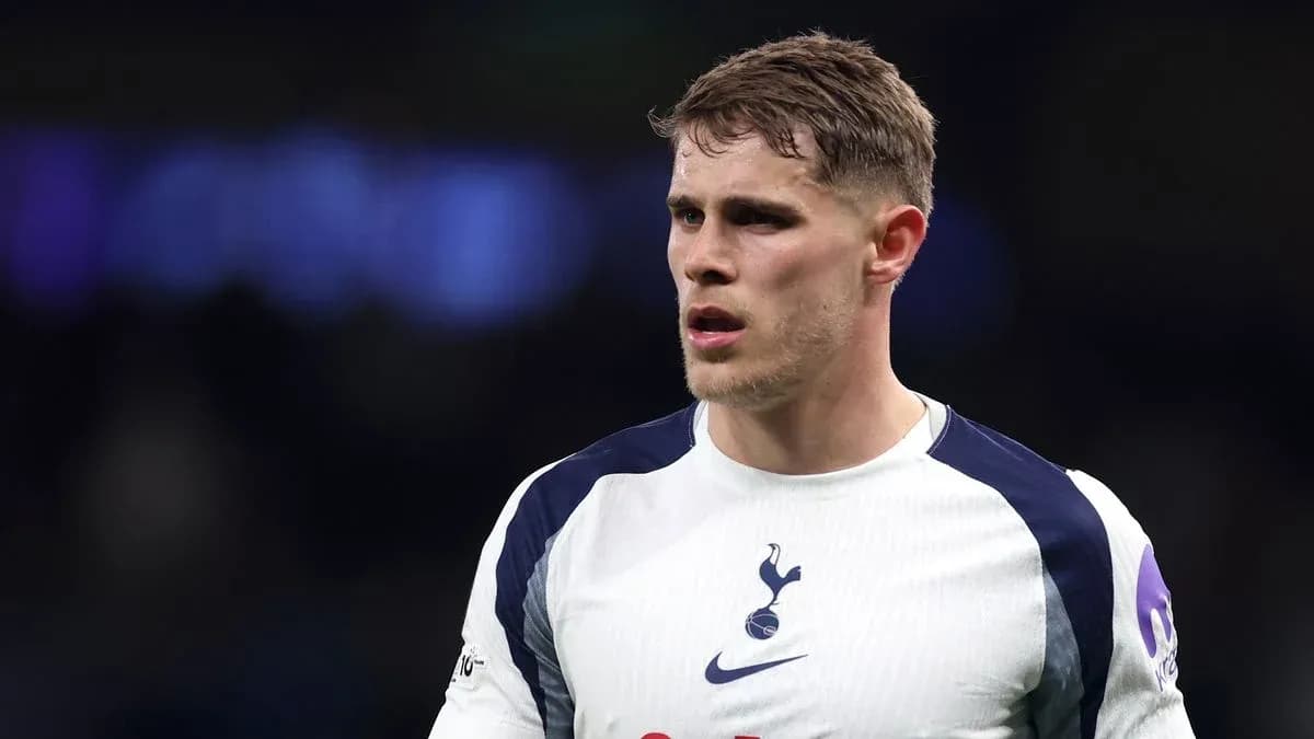 Player wearing Tottenham Hotspur jersey on field Player wearing Tottenham Hotspur jersey on field